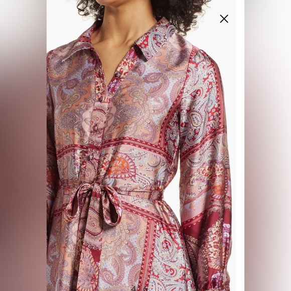 NWT BTFL-Life Long Sleeve Maxi Shirt Dress Sz S Beautiful - Picture 5 of 11